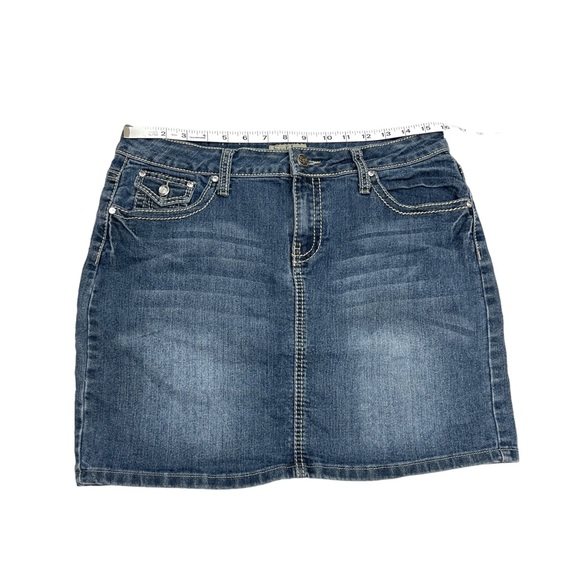 Earl jeans vintage denim skirt size 10 US washed blue size Y2K Jeans - Picture 7 of 12